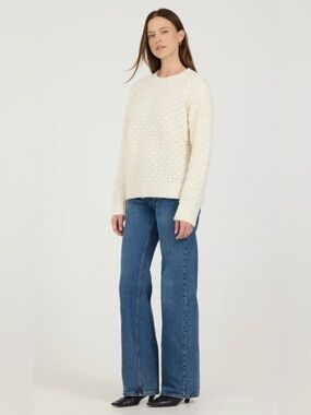 One Grey Day Cleo Crewneck in Ivory
